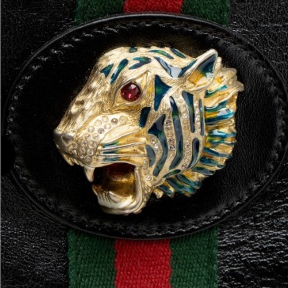 Gucci black leather Rajah Maxi Tote - Picture 4 of 10